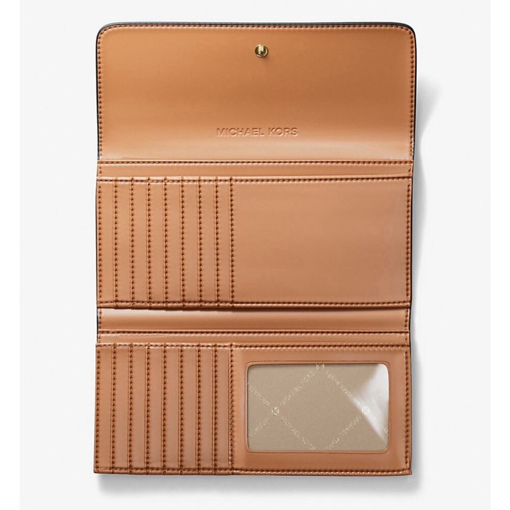 Michael Kors Jet Set Travel Large Trifold Leather Wallet - Picture 3 of 3